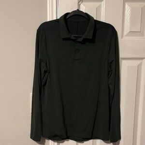Lululemon Men's Long Sleeve Polo Shirt - Dark Green